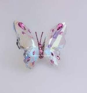 New 100% Authentic SWAROVSKI Crystal Idyllia Pink Butterfly Figurine small in bo